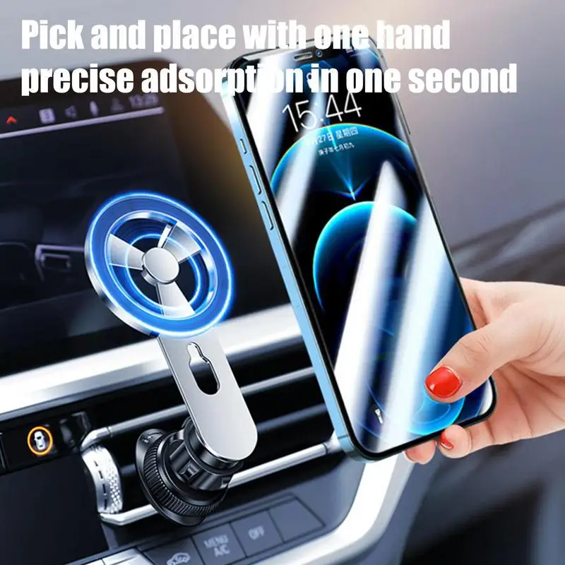 

Magnetic Suction Phone Holder Universal Phone Mounting Bracket Easy To Install Strong Magnet Air Vent Dashboard Phone Holder
