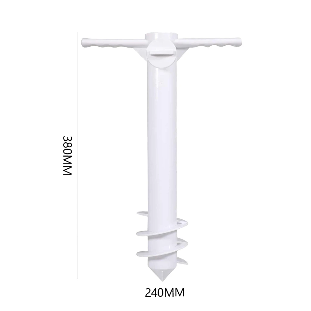 3/5 Spin Beach Umbrella Stand with Hook Inserts Spiral Umbrella Plug Equipment Ground Anchor Outdoor Travel Accessories