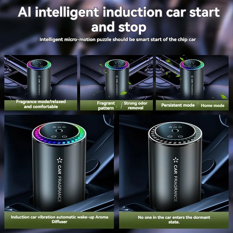 Car Perfume Aroma Diffuser Automatic Spray Deodorization Aroma Diffuser Colorful Atmosphere Light Car