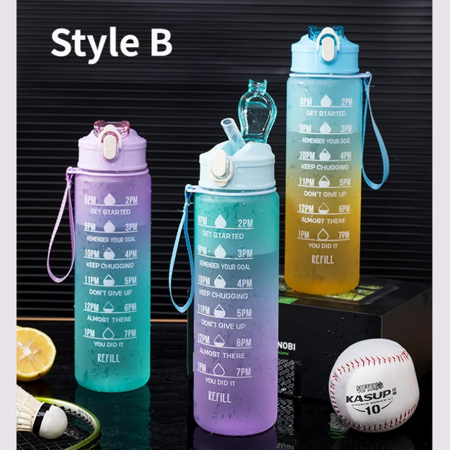 Motivational Sport Water Bottle, Leakproof Drinking Bottles, Outdoor Travel, Hiking, Cycling, 750 ml, 1000ml 4