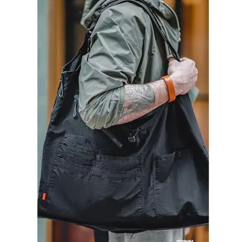 New Men Fashion Multi Pocket Vest Fishing Jacket Functional Dual Purpose Bag Sleeveless Coat Summer Outdoor Suspender Waistcoat