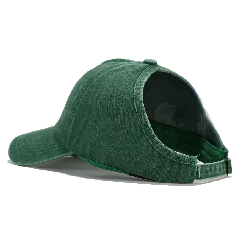 1 Stück Retro Washed Backless Baseball Cap für Damen, Sommer Outdoor Sport Pferdeschwanz-Kappe, Stylischer und Vielseitiger Sonnenhut für den Alltag – Detail 10