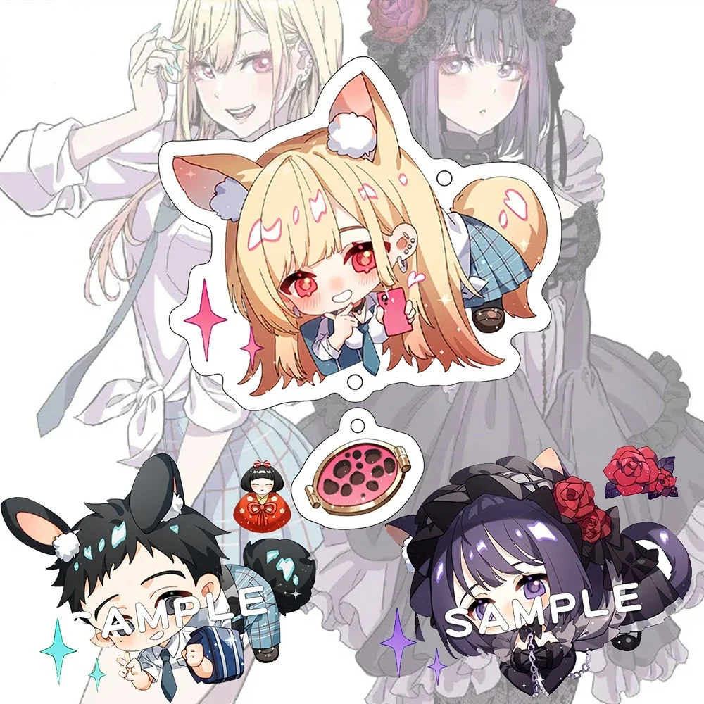 

My Dress-Up Darling Anime Figures Acrylic Keychain Marin Wakana Sajuna Shinju Character Bisque Collection Fans Gifts Key Chains