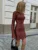 Elegant Textured Ruched Long Sleeve Dress For Women Fashion Solid Mini Dress Female Club Party Outfits Autumn  New