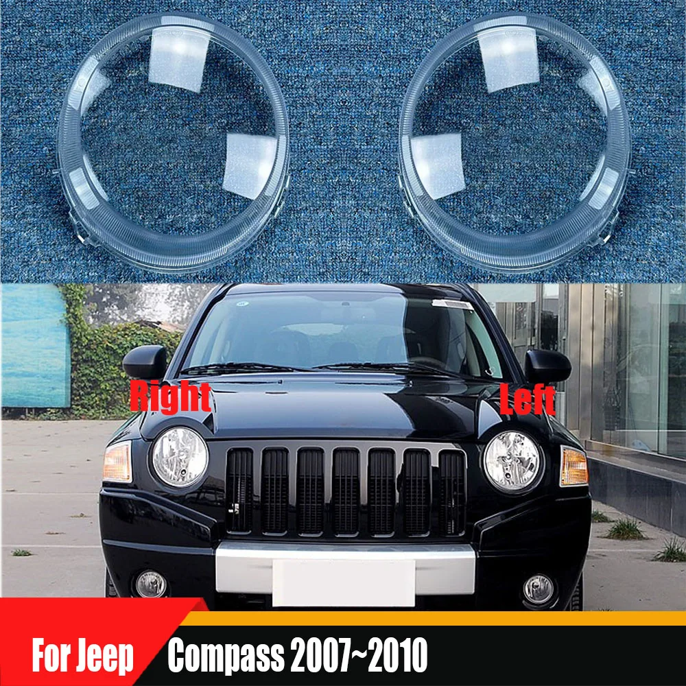 

For Jeep Compass 2007~2010 Headlamps Transparent Cover Headlight Shell Lampshade Lens Lamp Shade Plexiglass