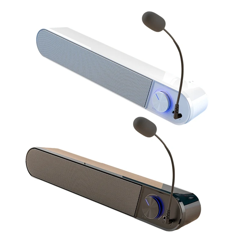 마이크가 있는 컴퓨터 스피커, 데스크탑 사운드 바, 서브우퍼 스피커, 노트북 P..