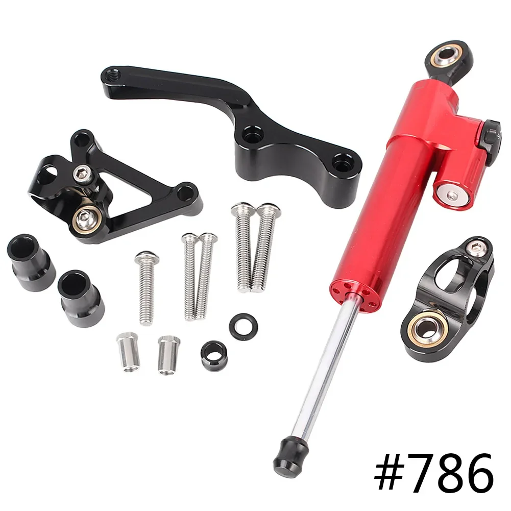 

For DUCATI 696 796 795 Motorcycle Steering Damper Stabilizer Safety Control with Mounting Bracket Holder Tools Aluminum