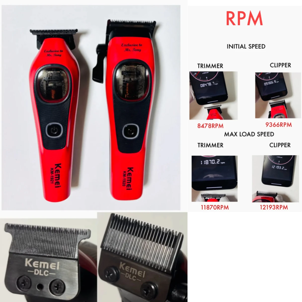 Kemei Hair Trimmers Professional Hair Clippers 12000 RPM Haircut