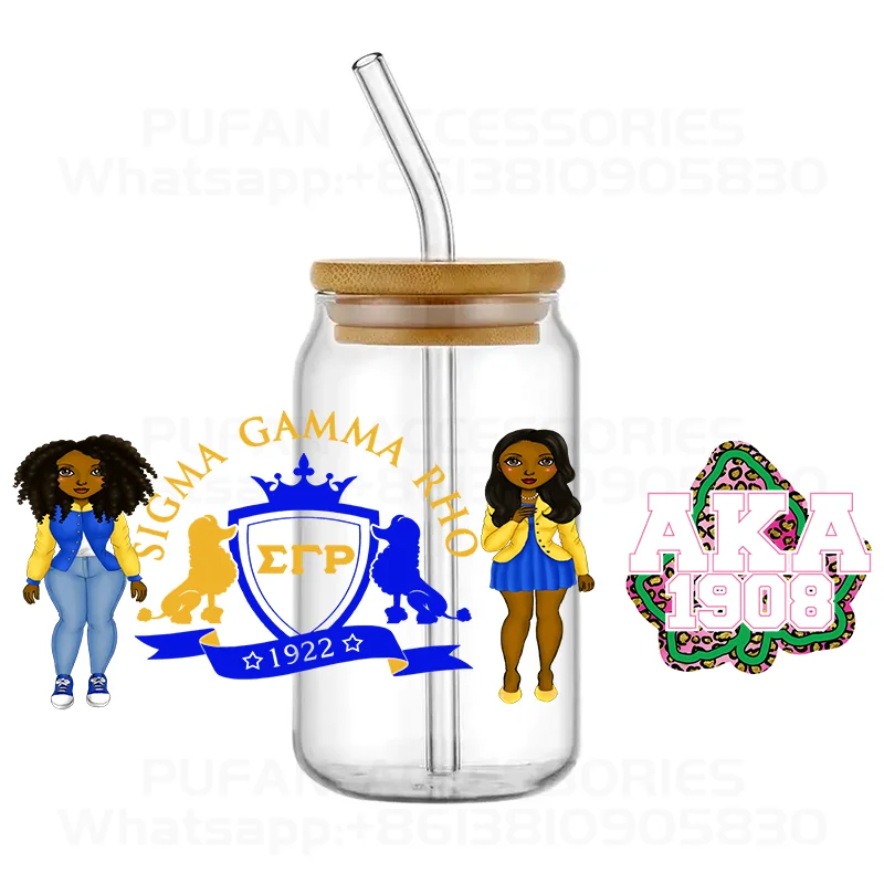 

Waterproof UV DTF Cup Wraps Transfers Sticker Pegatinas Decorativas 3Dfor 16oz Libbey Glasses