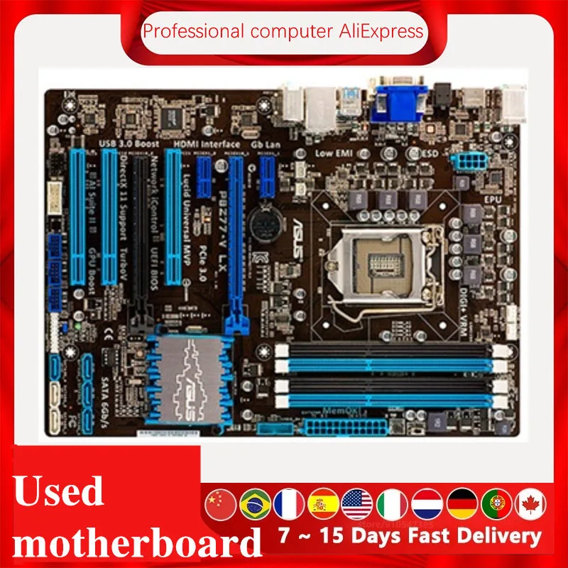 Asus P8z77 V Lx Mainboard Sockel 1155 For ASUS P8Z77 V LX Computer Motherboard LGA 1155 DDR3 For Intel Z77