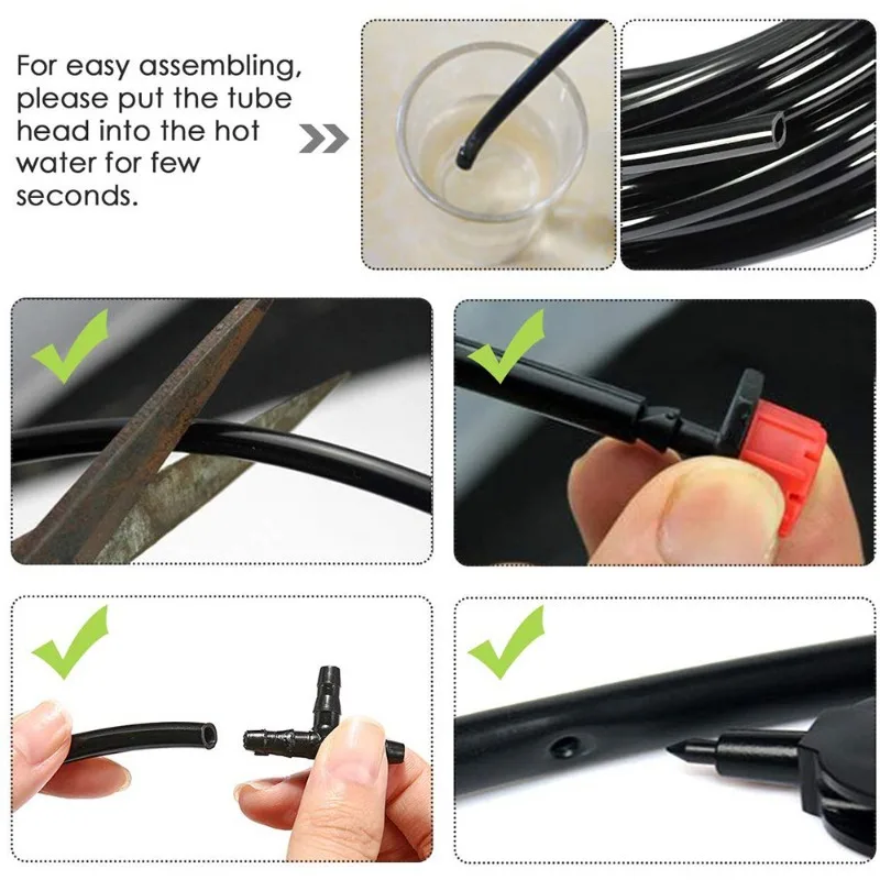 4/7mm Hose Garden Watering 1/4" PVC Hose Micro Drip Irrigation Pipe Tubing Lawn Balcony Plants Flower Greenhouse Pipe