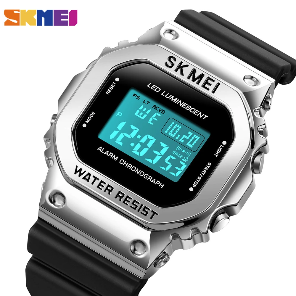 SKMEI Fashion LED Light Digital Sport Watch Men 3Bar Waterproof Chrono  Alarm Watches Date Week Clock Watch reloj hombre 1851|Digital Watches| -  AliExpress