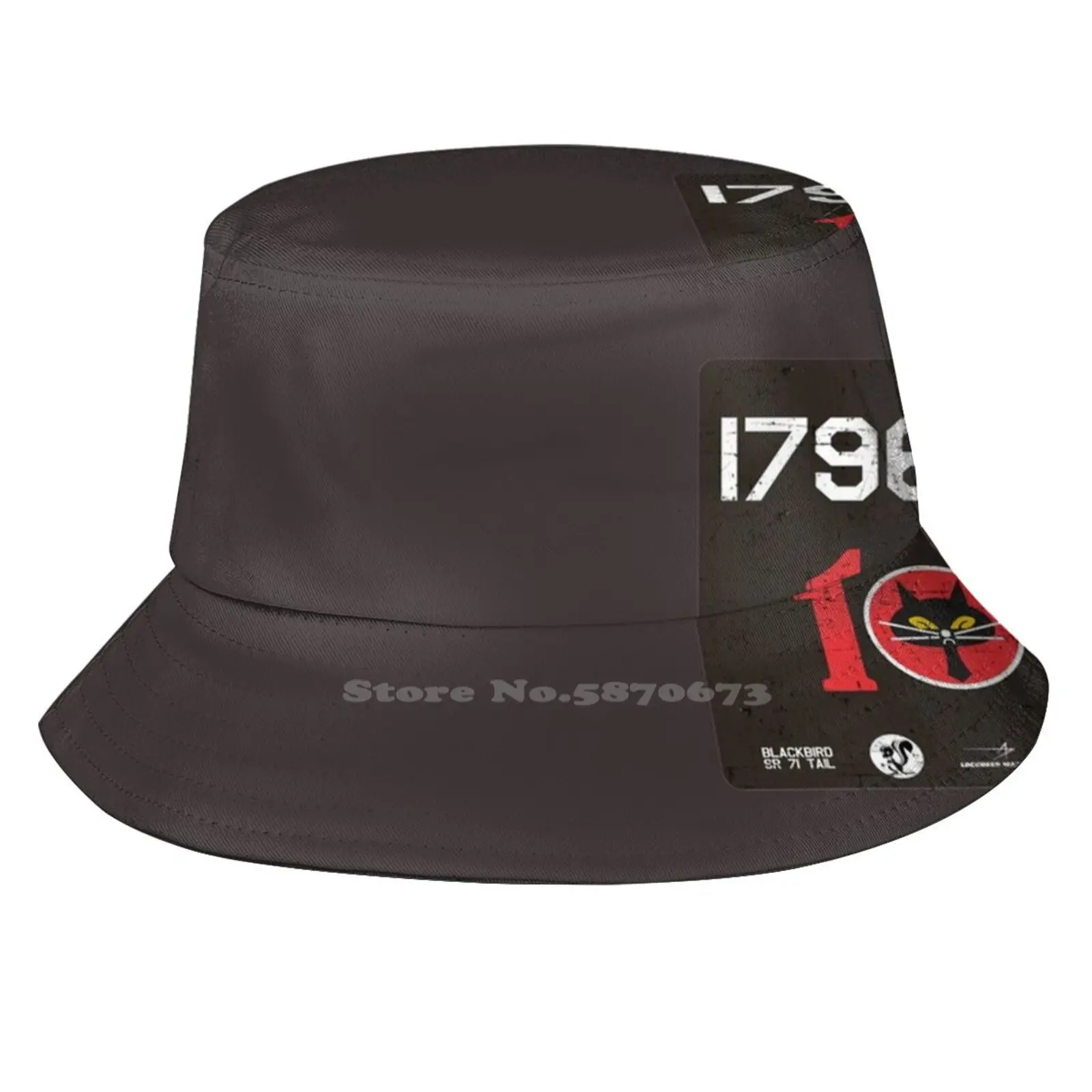 17967 Blackbird Sr 71 Coda 5A Ricognizione Squadron Grunge Style Print Bucket Hats Sun Cap Lockheed Sr 71 Blackbird Lockheed