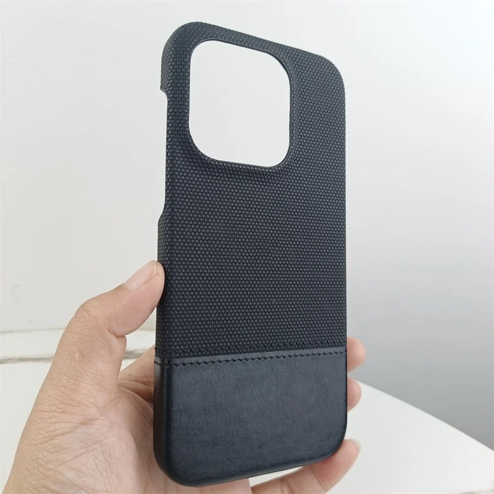 Luxury Matte Cotton Linen Leather Shockproof Phone Case