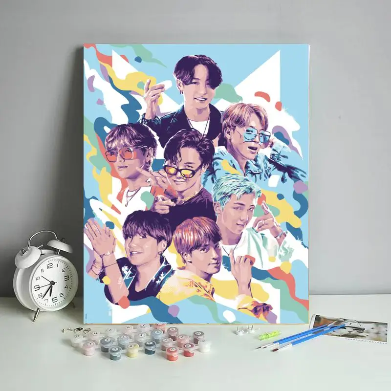 Chung dian 韓国のアーティスト　アクリルキャンバス作品 アートインテリア/キャンバス_A-C-93-7050 Twelve Zodiac Friends in
