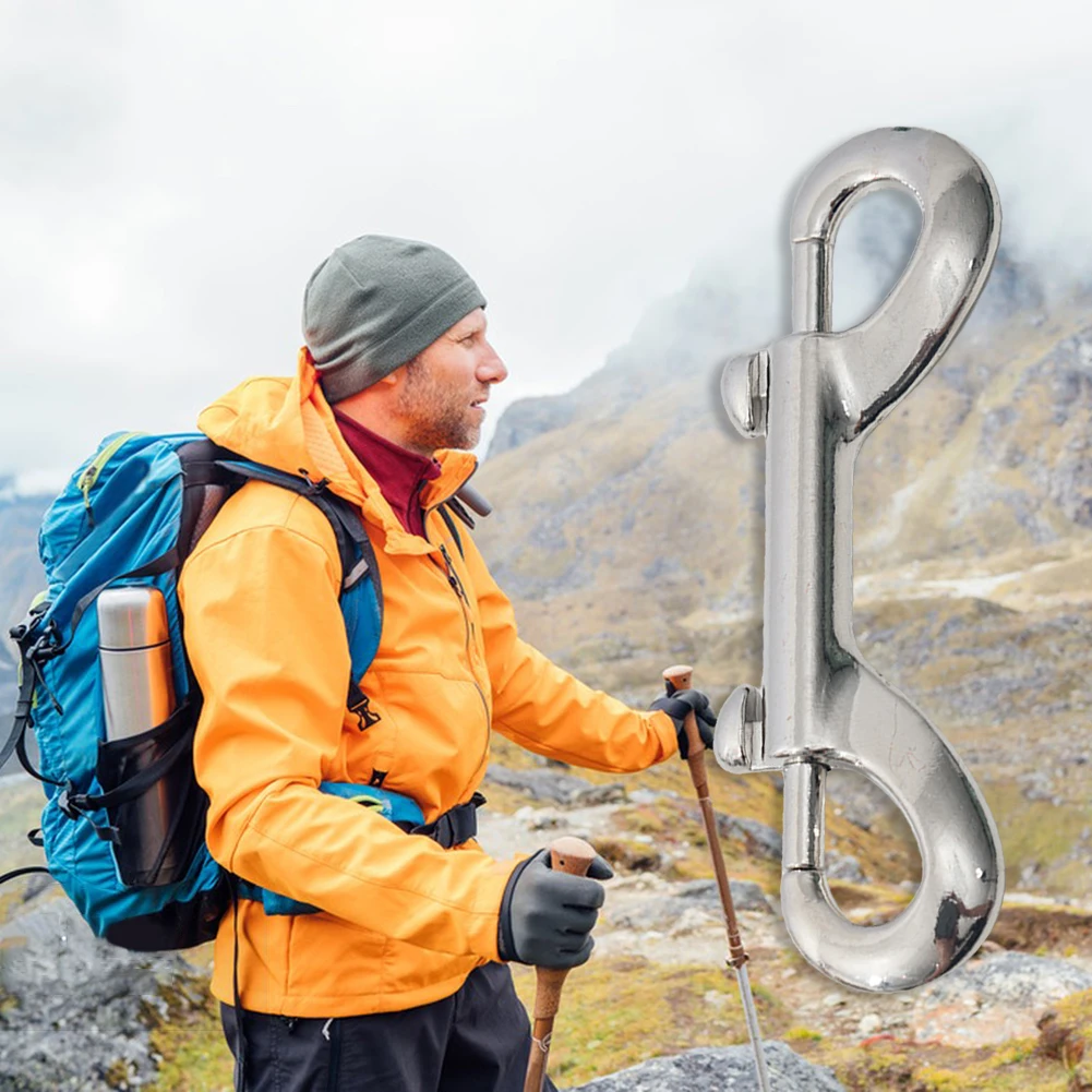 Description Picture 6 of item5PCS Scuba Diving Double End Bolt Snap Hook Clips 316 Stainless Steel B-Shape Spring Hook for Diving/Dog Leash