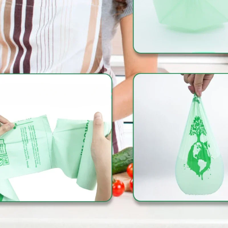 Trash Bags 50pcs 6/8/10L /30L Biodegradable Compostable for Kitchen
