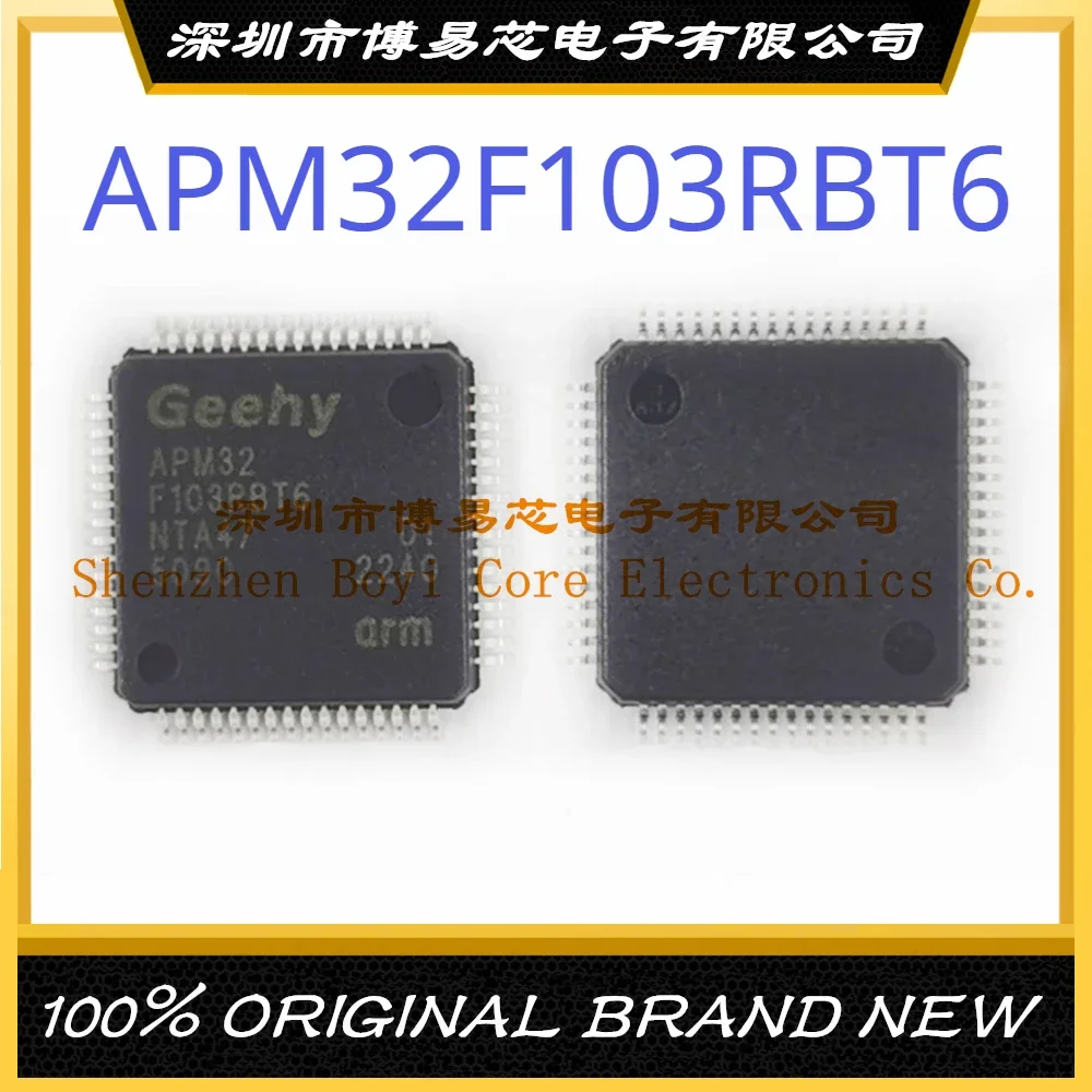 

APM32F103RBT6 Package LQFP-64 ARM Cortex-M3 72MHz Flash Memory: 128KB RAM: 20KB MCU (MCU/MPU/SOC)