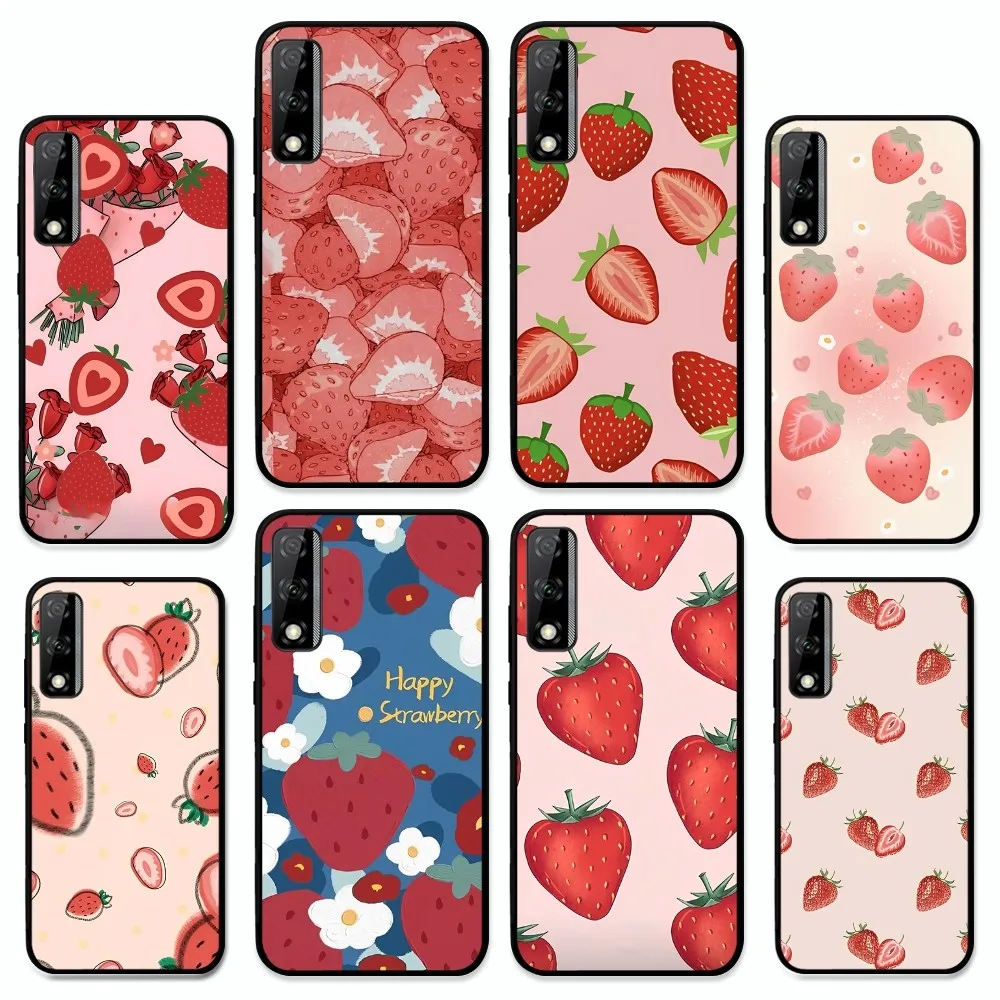 

strawberries Phone Case For Huawei Y9 6 7 5 Prime Enjoy 7s 7 8 plus 7a 9e 9plus 8E Lite Psmart Shell