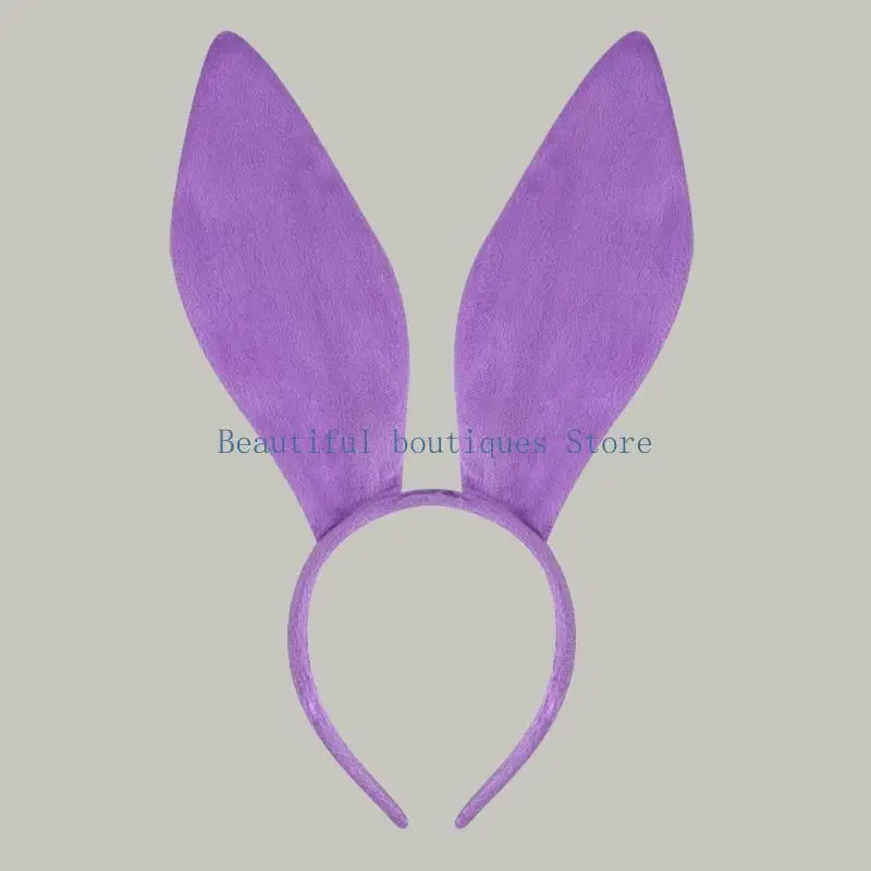U4LF Kinder-Cosplay-Kaninchen-Stirnband für Party, Halloween, Kopfbedeckung für Musikfestivals, Fotoautomaten-Requisiten für – Detail 7