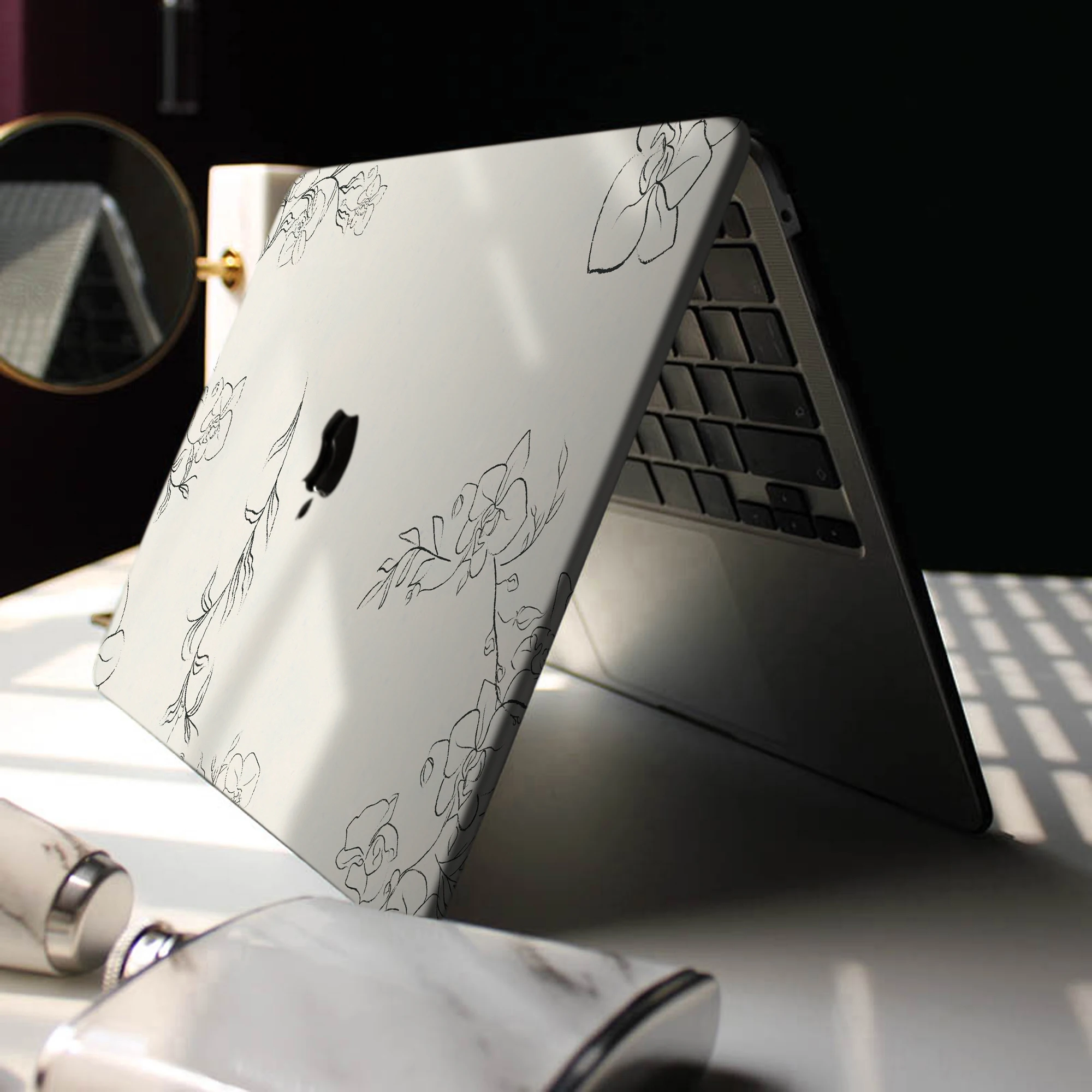 Flor Floral Folha Case do Portátil para Macbook Air 13 m2 2023 A2681 A2337 A2179 A2338 m1 Chip Pro A2289 Macbook A1466 Capa - Imagem 6