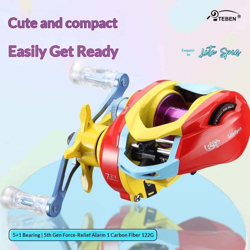 Teben Lsy Carbon Fiber Baitcasting Reel Ultra-Lightweight 5+1