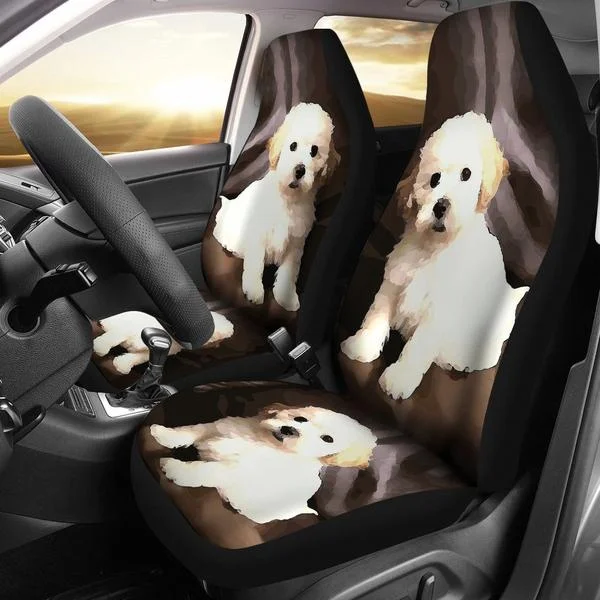 

2pcs Shih poo Dog Print Car Seat Covers