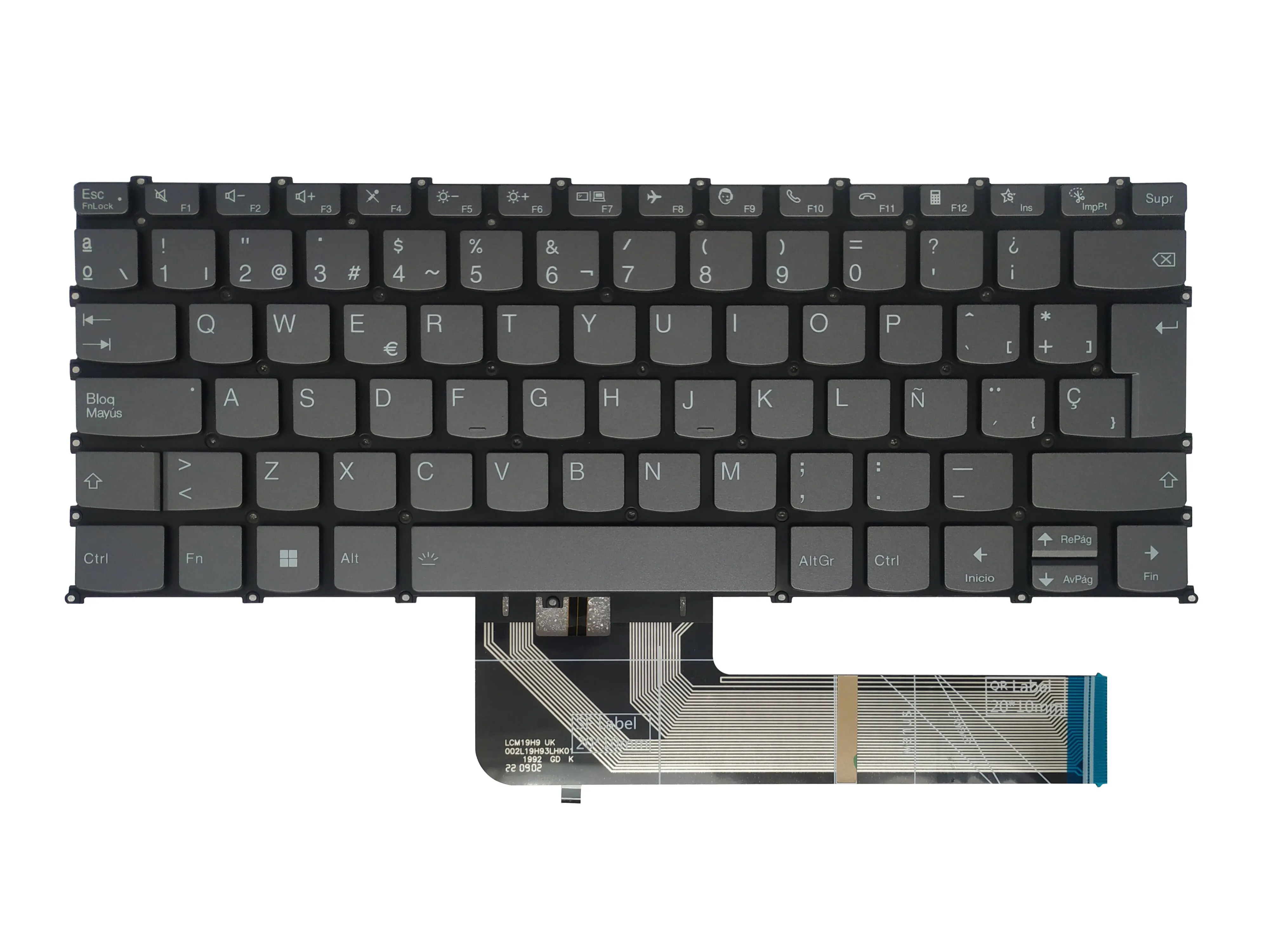 Teclado Retroiluminado Espanhol para Lenovo Thinkbook 14 g2 Itl 14 g2 Are 14 g3 Acl 14 g3 Itl sp Preto Novo - Imagem 4