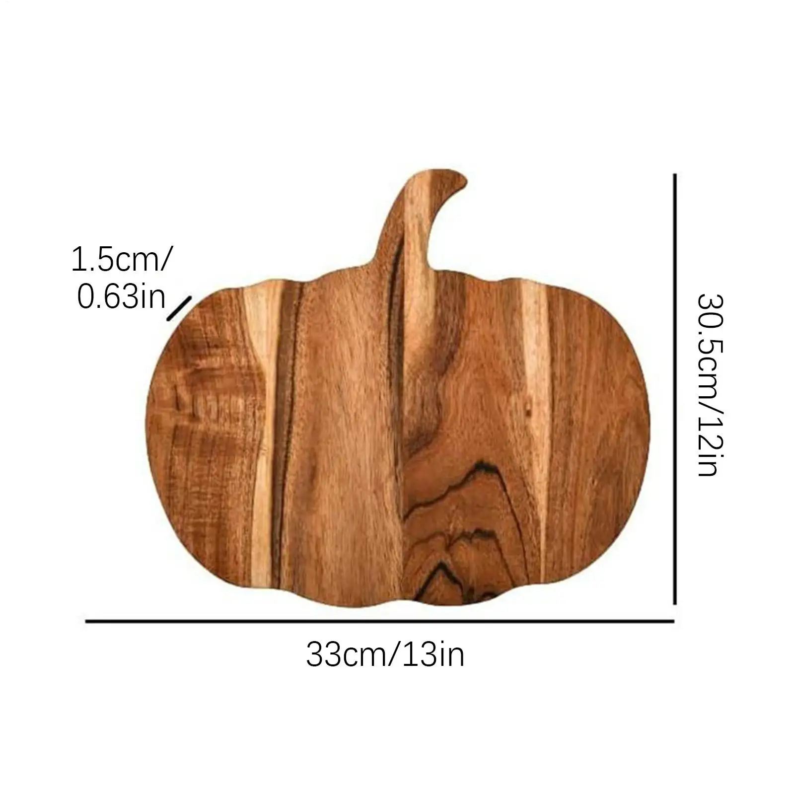 Description Picture 3 of itempumpkin shaped Cutting Board Wooden Serving Platter Halloween decoration Meat Chopping board fruit bread steak cheese board