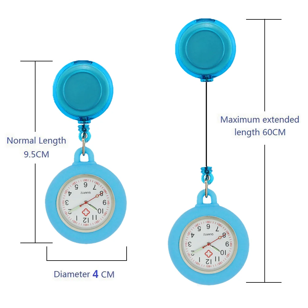 Orologio Da Infermiere JSMTKJ 5 Pezzi - Orologio Tasca Silicone Con Spilla Per Professionisti Medici - Foto 14