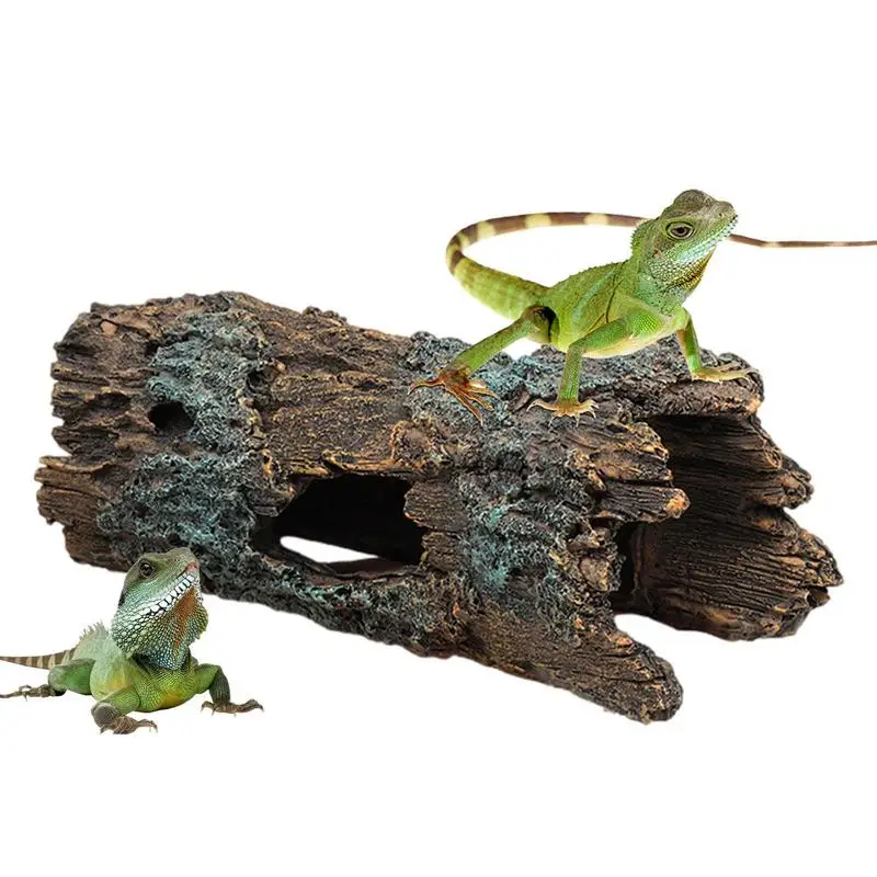 Reptile Rock Hide Cave Tortoise Escape Habitat Safe Resin High