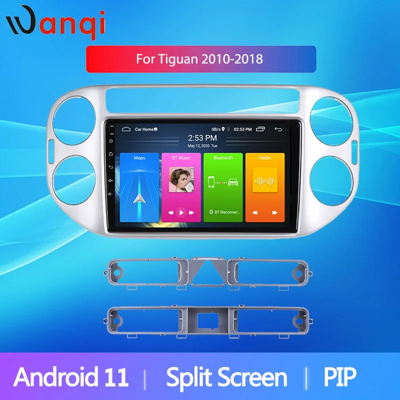Car Multimedia Android 11 Gps For VW Tiguan 2010-2018 Split Screen Radio Player USB Navigation Stereo Audio Video Head Unit | Автомобили и