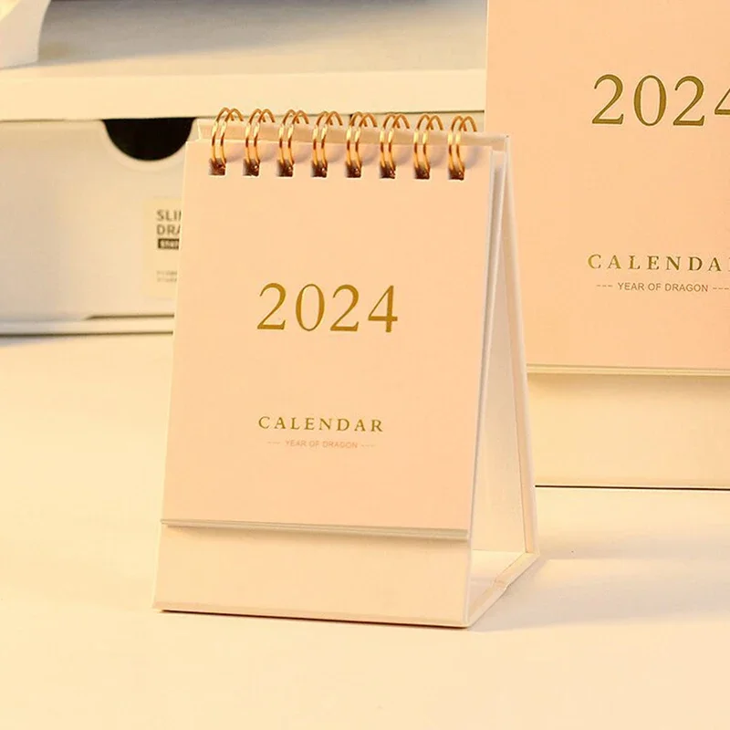 2024 Mini Cute Desk Calendar Kawaii Desktop Decor Creative Calendar Daily Scheduler Planner Yearly Agenda Organizer Office Gift