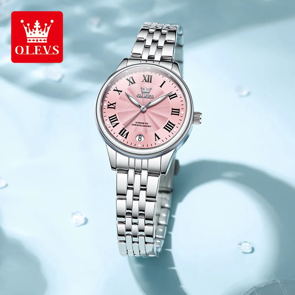 Quartz Watches Stainless Steel Watchstrap Ladies Bracelet Watch for Women OLEVS 5600 Relogio Feminino Waterproof women watches
