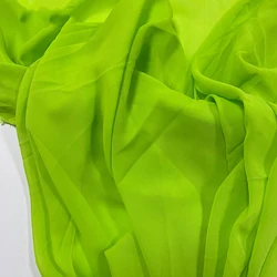 Luxurious Olive Avocado Green Chiffon Fabric - 1000x150cm (Sunny Lime)