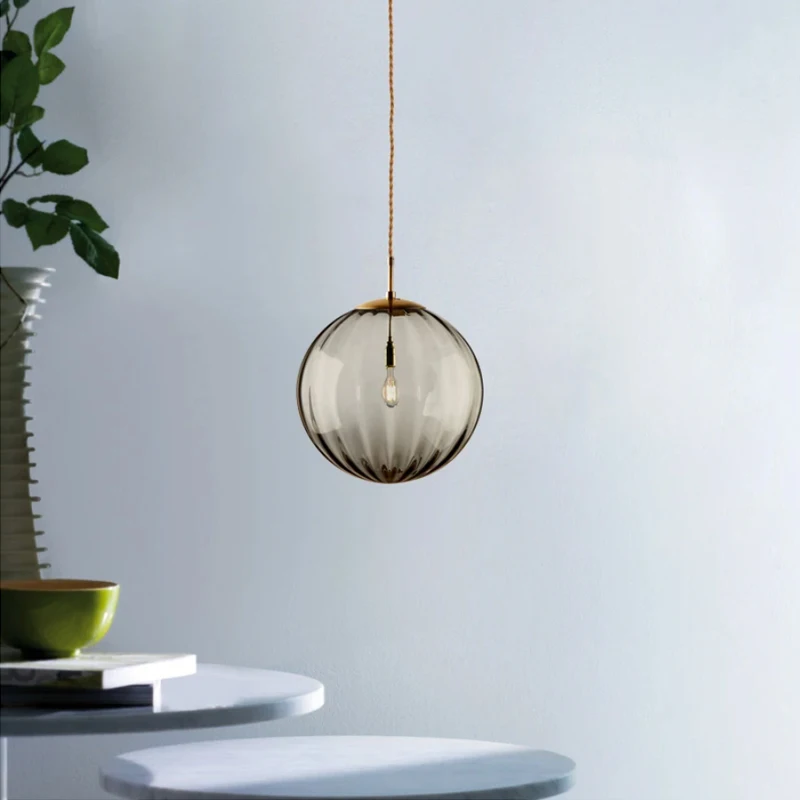 모던 LED 펜던트 조명, 북유럽 유리 볼 행잉 램프, 침실 다이닝 룸 바 장식, 로프트 조명기구, 서스펜션 주방 비품