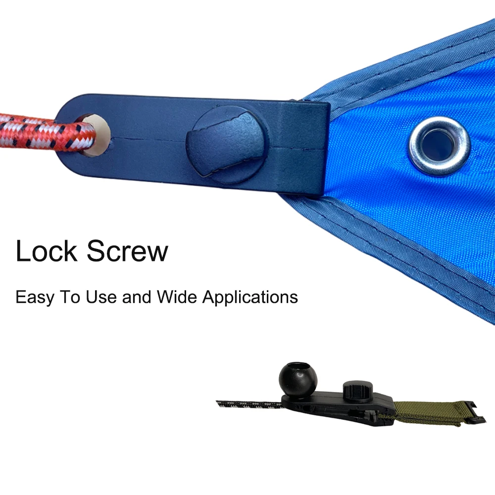 20PC Camping Tarp Clips Heavy Duty Lock Grip Tent Fasteners Pool Awning Bungee Cord Car Tighten Outdoor