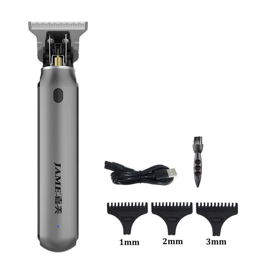 Hair Clipper Hair Trimmer New Professional Hair Clipper Men Electric Cordless Hair Trimmer 0.1mm Baldheaded T Blade Finish Haircut Machine