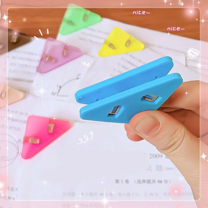 종이 조직을 위한 10Pcs 재사용 가능한 코너 클립 녹슬지 않는 플라스틱 디자인 친화적인 파일링 액세서리