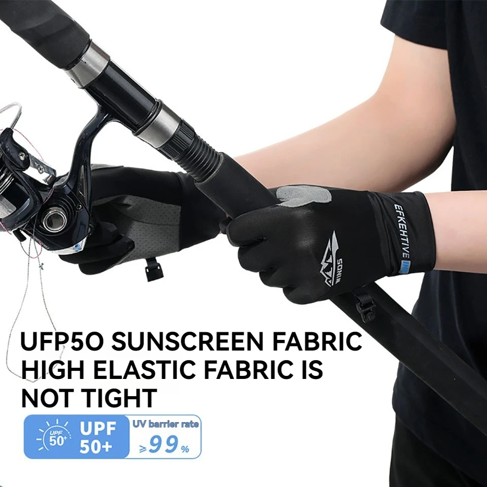 GTUBIKE Fishing Gloves Sun Protection Cycling Driving Outdoor Sports Mountain Climbing Full Half Three-finger Finger Gloves Men cycling gloves,fishing gloves