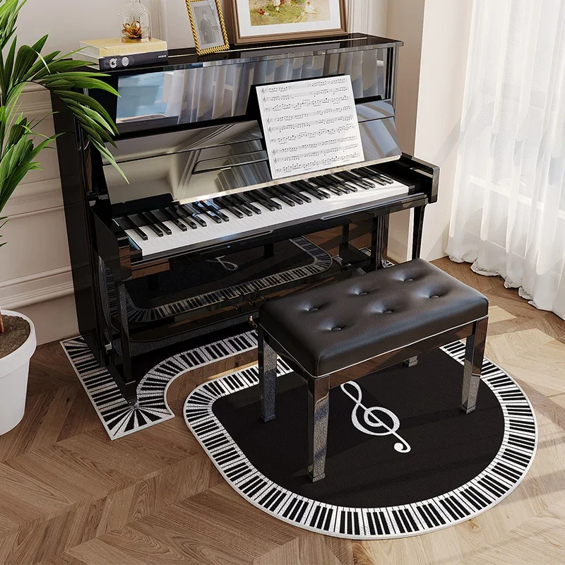 Abstract Carpet Upright Piano Special Sound Insulation Carpet Set Shock-absorbing Noise Reduction Foot Pads Piano Bench Tpr Non-slip Bottom Rug