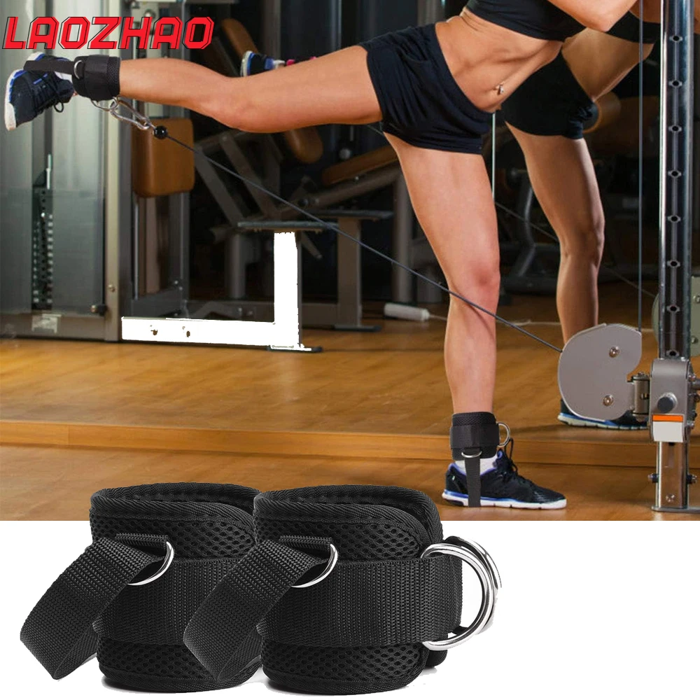 2PCS Ankle Straps for Cable Machines Kickbacks Adjustable Comfort Ankle Cable Attachments for Gym Cuff Workout Men Women