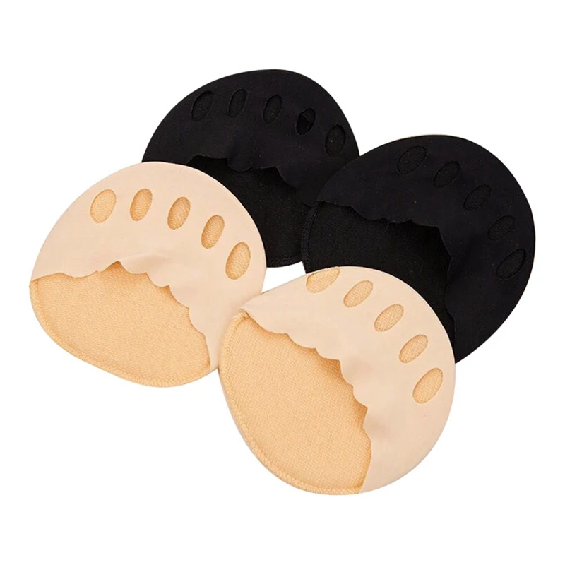 

2 Pairs Of Five-Toe Forefoot Pads Women's High Heels Half Insoles Calluses Corns Foot Pain Care Toe Pad Socks