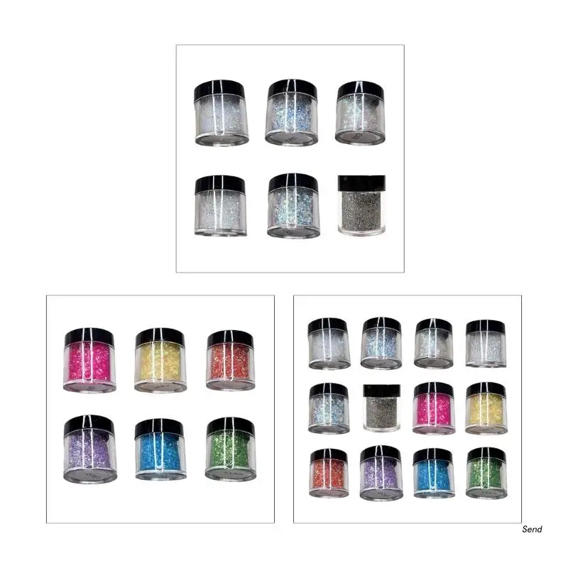 

DIY Crafts Tumblers Painting Body Nail Glitter Christmas Decoration 6/12Color
