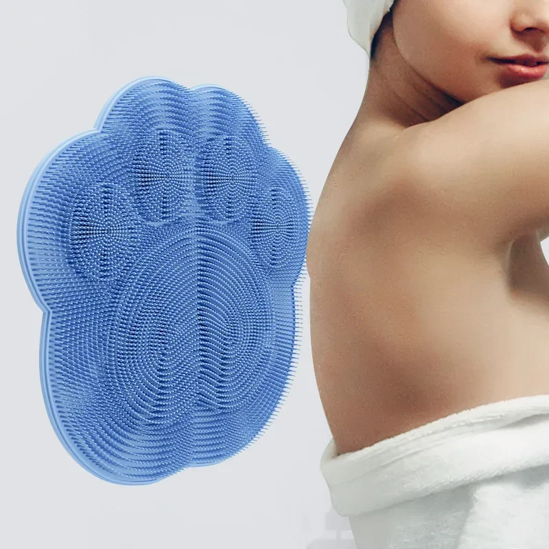 

Lazy People Rub Back Pad Magic Bathroom Bathroom Bath Rub Feet Bath Brush Silicone Suction Pad Back Massage Stick To The Wall