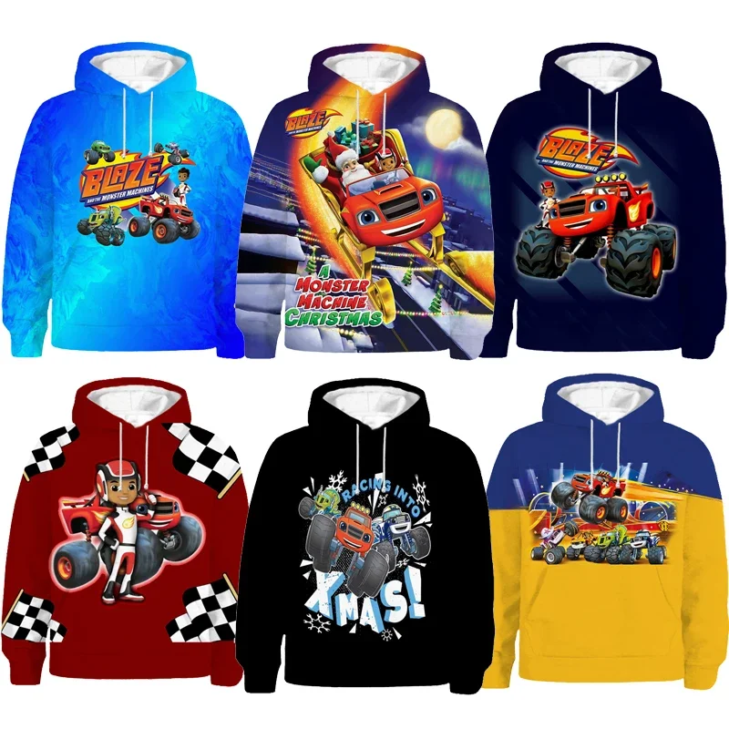 Bambini Blaze And The Monster Machines Felpe Con Stampa 3D Ragazzi Ragazze Felpe Anime Toddler Children Pullover Top Coat Sudadera