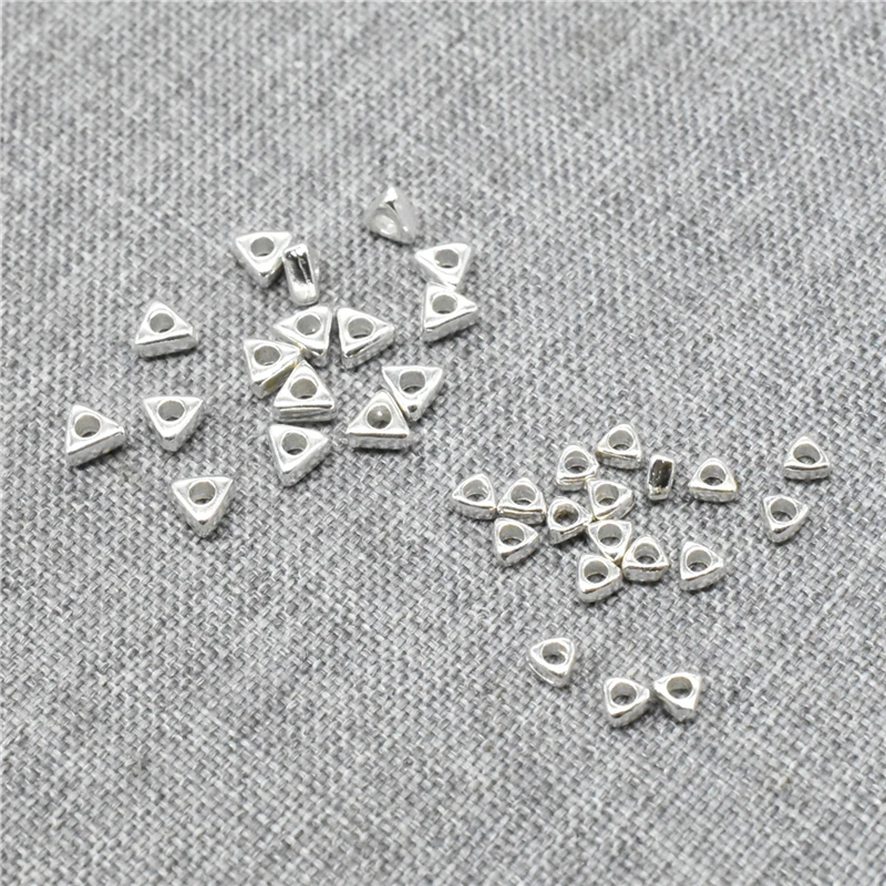 

925 Sterling Silver Bulk Tiny Triangle Spacer Beads for Necklace Bracelet 2.5mm 2.8mm 3.2mm