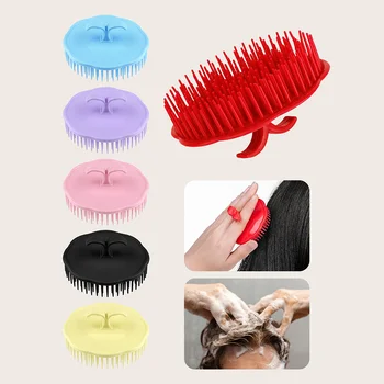 Spazzola per Massaggio del Cuoio Capelluto, per Lavaggio e Cura dei Capelli, Contro il Prurito alle Radici, Spazzola per Shampoo da Doccia