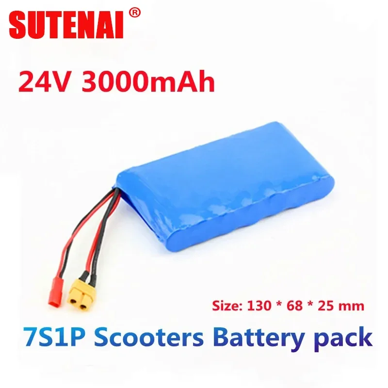 

Scooters Battery 24V 7S1P 3000mAh Lithium-ion Pack for Small Electric UnicyclesToys Built-in 18650 Battery