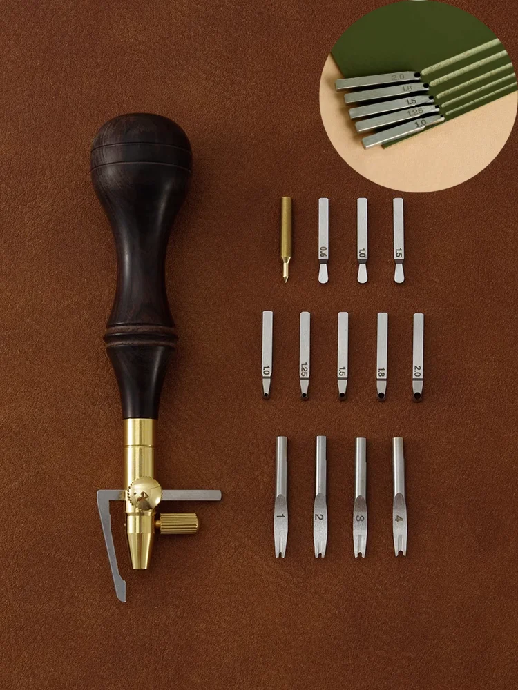 Adjustable Multi-functional Leather Edge Trencher DIY Handmade Leather Products Marking Dig Slot Trimming Edge Processing